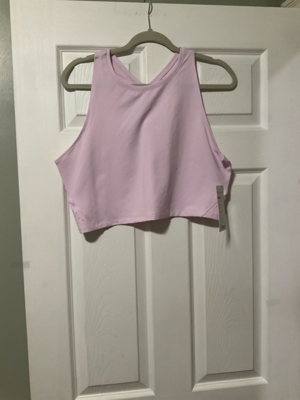 Athleta Light Pink Cropped Tank - Racerback Crop